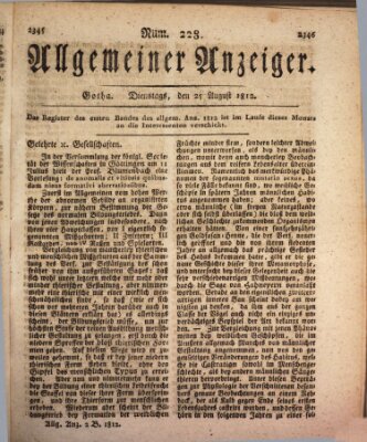 Allgemeiner Anzeiger der Deutschen Dienstag 25. August 1812