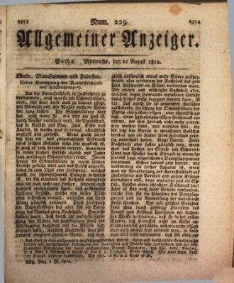 Allgemeiner Anzeiger der Deutschen Mittwoch 26. August 1812