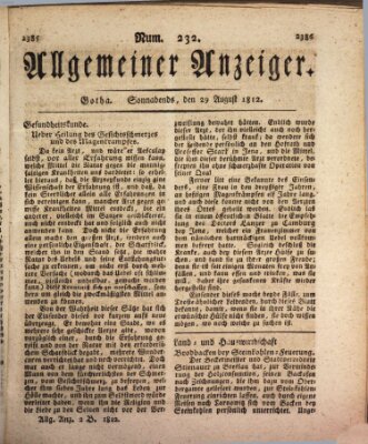 Allgemeiner Anzeiger der Deutschen Samstag 29. August 1812