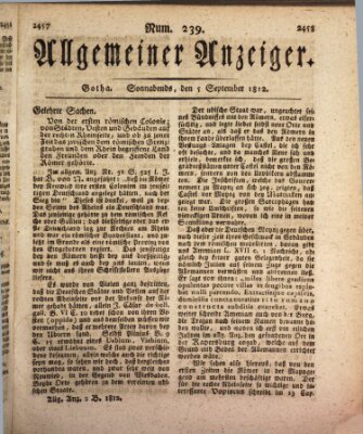 Allgemeiner Anzeiger der Deutschen Samstag 5. September 1812