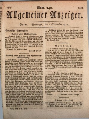 Allgemeiner Anzeiger der Deutschen Sonntag 6. September 1812