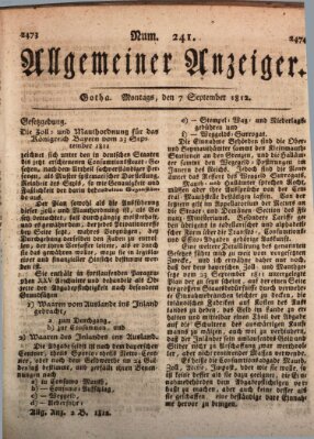 Allgemeiner Anzeiger der Deutschen Montag 7. September 1812