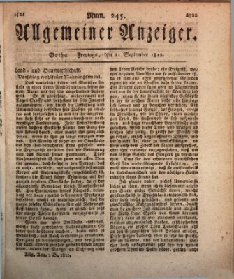 Allgemeiner Anzeiger der Deutschen Freitag 11. September 1812