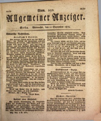 Allgemeiner Anzeiger der Deutschen Mittwoch 16. September 1812