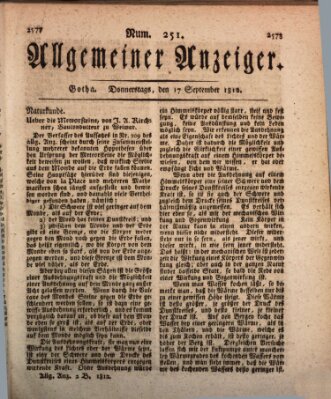 Allgemeiner Anzeiger der Deutschen Donnerstag 17. September 1812