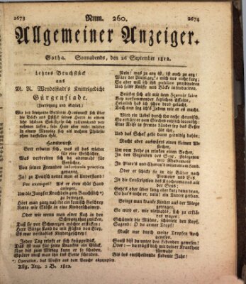 Allgemeiner Anzeiger der Deutschen Samstag 26. September 1812