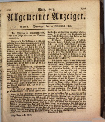 Allgemeiner Anzeiger der Deutschen Dienstag 29. September 1812