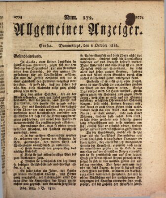 Allgemeiner Anzeiger der Deutschen Donnerstag 8. Oktober 1812