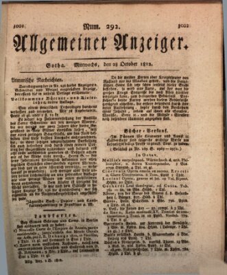 Allgemeiner Anzeiger der Deutschen Mittwoch 28. Oktober 1812