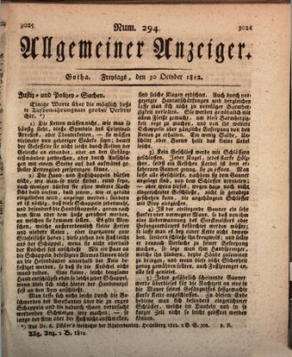 Allgemeiner Anzeiger der Deutschen Freitag 30. Oktober 1812