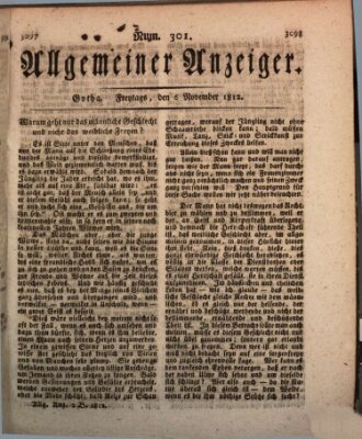 Allgemeiner Anzeiger der Deutschen Freitag 6. November 1812