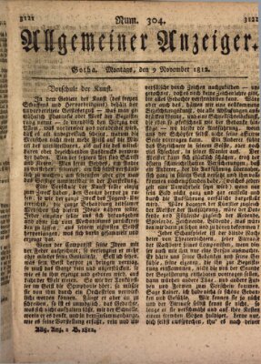 Allgemeiner Anzeiger der Deutschen Montag 9. November 1812