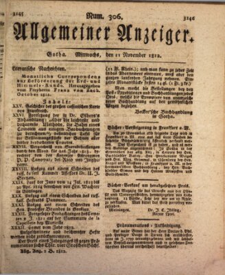 Allgemeiner Anzeiger der Deutschen Mittwoch 11. November 1812