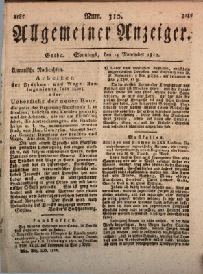 Allgemeiner Anzeiger der Deutschen Sonntag 15. November 1812