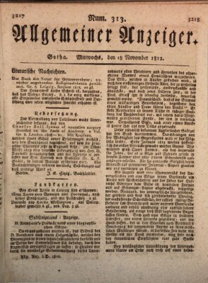 Allgemeiner Anzeiger der Deutschen Mittwoch 18. November 1812