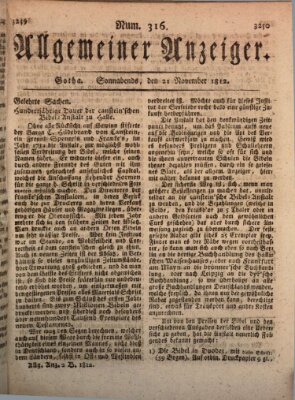 Allgemeiner Anzeiger der Deutschen Samstag 21. November 1812