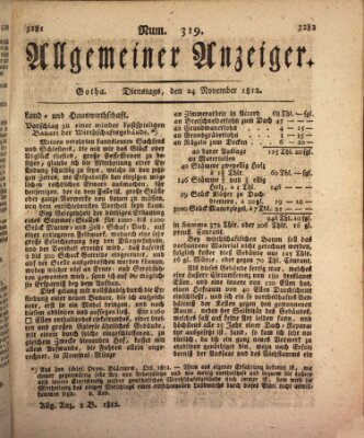 Allgemeiner Anzeiger der Deutschen Dienstag 24. November 1812