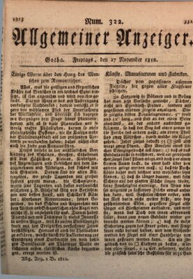 Allgemeiner Anzeiger der Deutschen Freitag 27. November 1812