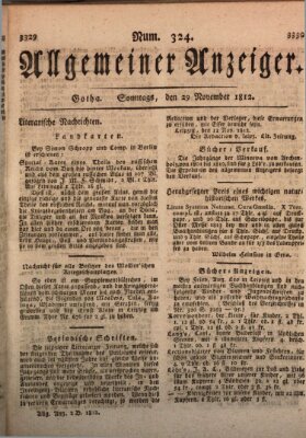 Allgemeiner Anzeiger der Deutschen Sonntag 29. November 1812