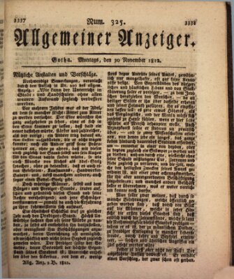 Allgemeiner Anzeiger der Deutschen Montag 30. November 1812