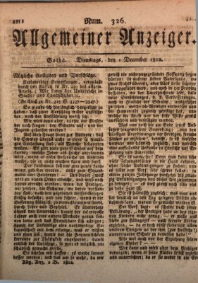 Allgemeiner Anzeiger der Deutschen Dienstag 1. Dezember 1812