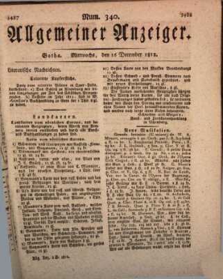 Allgemeiner Anzeiger der Deutschen Mittwoch 16. Dezember 1812