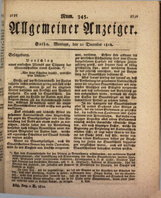 Allgemeiner Anzeiger der Deutschen Montag 21. Dezember 1812