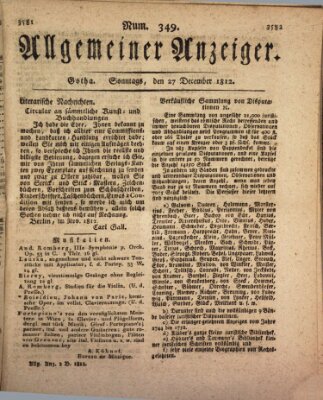 Allgemeiner Anzeiger der Deutschen Sonntag 27. Dezember 1812