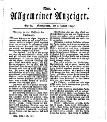 Allgemeiner Anzeiger der Deutschen Samstag 2. Januar 1813