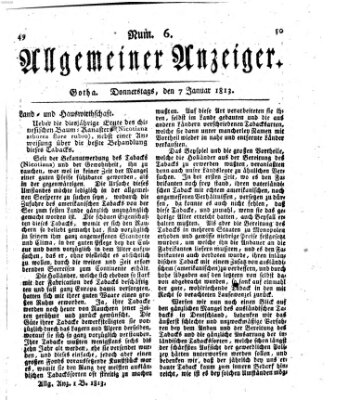 Allgemeiner Anzeiger der Deutschen Donnerstag 7. Januar 1813