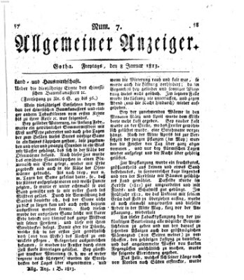 Allgemeiner Anzeiger der Deutschen Freitag 8. Januar 1813