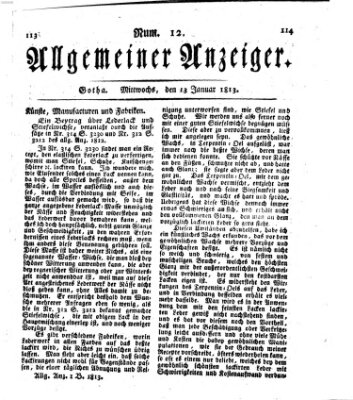 Allgemeiner Anzeiger der Deutschen Mittwoch 13. Januar 1813