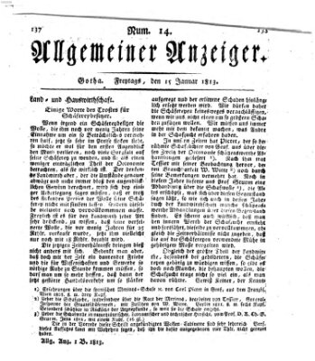 Allgemeiner Anzeiger der Deutschen Freitag 15. Januar 1813