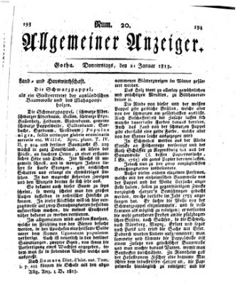 Allgemeiner Anzeiger der Deutschen Donnerstag 21. Januar 1813