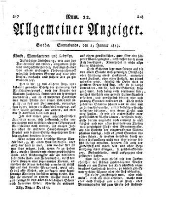 Allgemeiner Anzeiger der Deutschen Samstag 23. Januar 1813