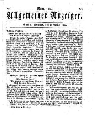 Allgemeiner Anzeiger der Deutschen Montag 25. Januar 1813