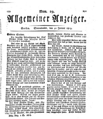 Allgemeiner Anzeiger der Deutschen Samstag 30. Januar 1813