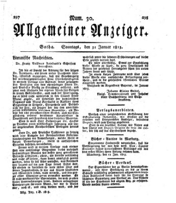 Allgemeiner Anzeiger der Deutschen Sonntag 31. Januar 1813