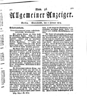 Allgemeiner Anzeiger der Deutschen Samstag 6. Februar 1813