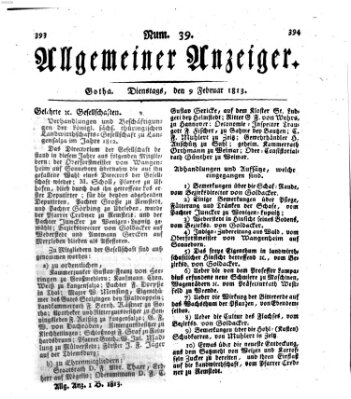 Allgemeiner Anzeiger der Deutschen Dienstag 9. Februar 1813