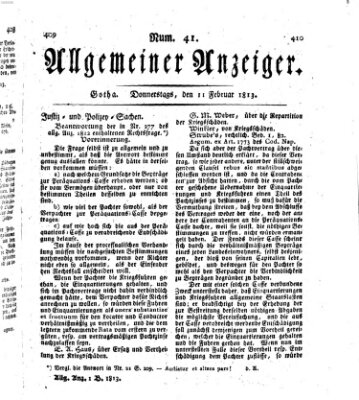 Allgemeiner Anzeiger der Deutschen Donnerstag 11. Februar 1813