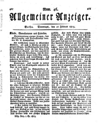 Allgemeiner Anzeiger der Deutschen Dienstag 16. Februar 1813