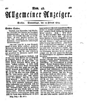 Allgemeiner Anzeiger der Deutschen Donnerstag 18. Februar 1813