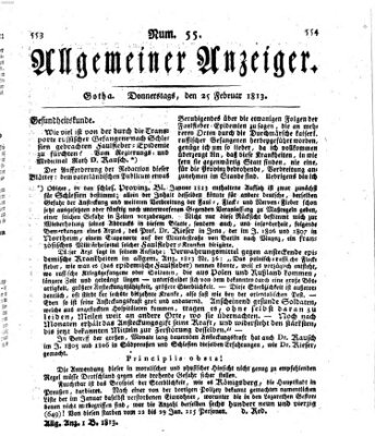 Allgemeiner Anzeiger der Deutschen Donnerstag 25. Februar 1813