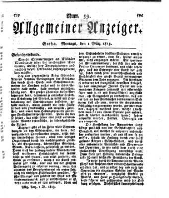 Allgemeiner Anzeiger der Deutschen Montag 1. März 1813