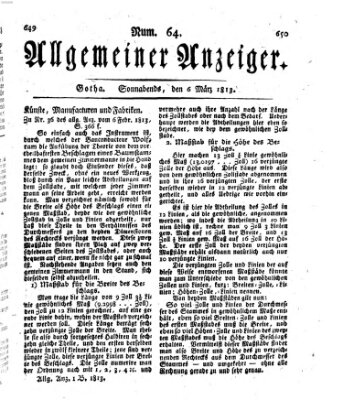 Allgemeiner Anzeiger der Deutschen Samstag 6. März 1813