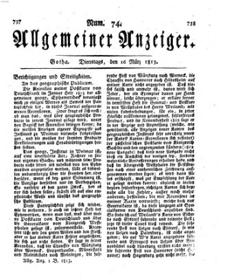 Allgemeiner Anzeiger der Deutschen Dienstag 16. März 1813