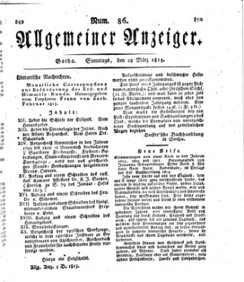 Allgemeiner Anzeiger der Deutschen Sonntag 28. März 1813