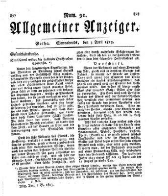 Allgemeiner Anzeiger der Deutschen Samstag 3. April 1813