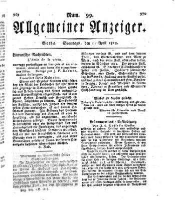 Allgemeiner Anzeiger der Deutschen Sonntag 11. April 1813